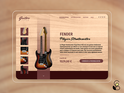 Guitar Custom Landing Page branding custom design figma freelance guitar landing landingpage ui ux
