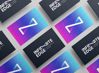 Infinite Edge Branding blue brand identity branding branding design darkblue design flat gradient graphic design icon illustration logo logo design pink typography ux vector