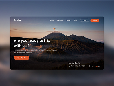 Trave landing page concept 2020 branding clean desaign header indonesia landing page mobile product design search transition travel travel app travel website traveling typhography ui user experience ux website