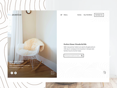 eksploration hero landing page Interior design