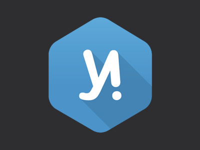 Youmi app company flat friendly logo long shadow rounded shadow youmi