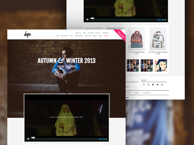 HYPE AW'13 bigcartel css ecommerce fashion html hype jquery justhype website