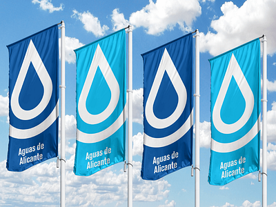 Aguas de Alicante Flags brand design brand identity branding lettermark logo rebranding restyling