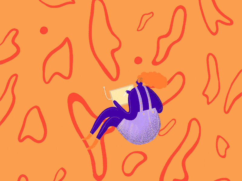 When you fall behind the deadlines aftereffects procreate illustration animation