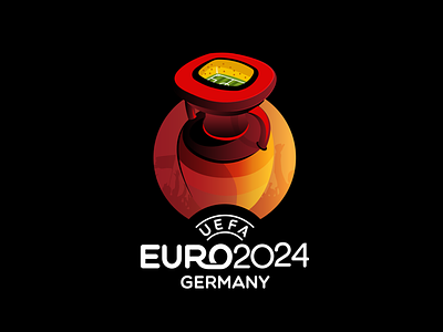 Euro 2024 branding design flat icon illustration illustrator logo minimal type typography