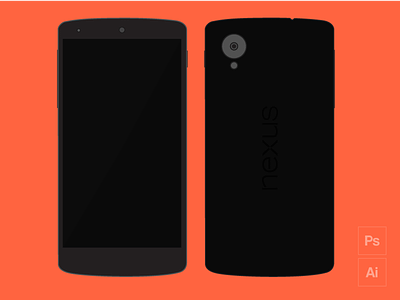 Freebie - Nexus 5 android flat free freebie giveaway lg mobile mockup nexus phone template ui