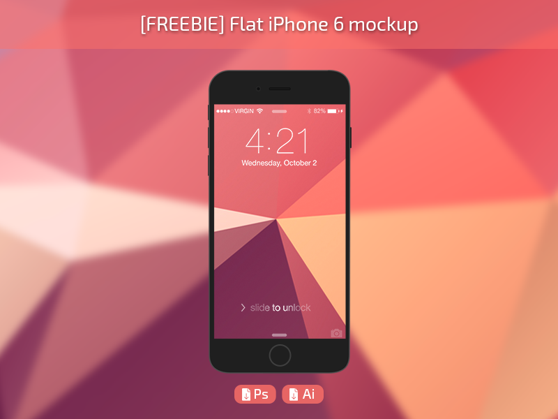 Download Flat iPhone 6 mockup by Radek Svoboda | Dribbble | Dribbble