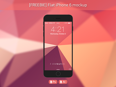 Flat iPhone 6 mockup