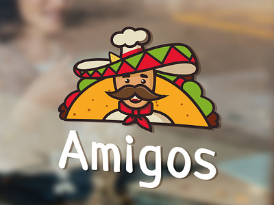 Amigos 2d brand character character design logo logo design logo restaurant make logo mexican mexican food mexicano mexicano restaurant mexico vector