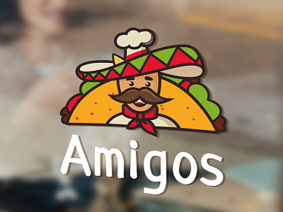 Amigos 2d brand character character design logo logo design logo restaurant make logo mexican mexican food mexicano mexicano restaurant mexico vector