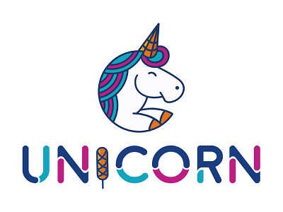 Unicorn 2d brand character character design design fast food graphic design illustration illustrator logo logodesign mascot unicorn vector