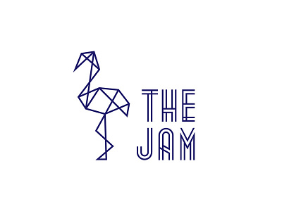 The Jam blue brand brand design branding business design flamingo flat flat design graphic design illustration illustrator logo logo design logodesign party vector