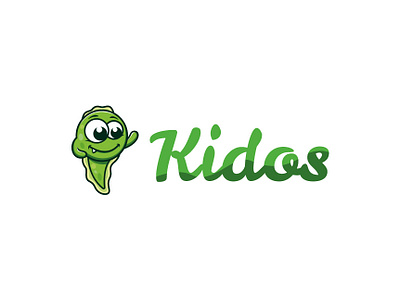 Kidos brand brand design branding branding design character character design characterdesign children green kids logo mascot store logo tadpole