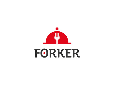 Forker - fast food logo brand brand design brand identity branding branding agency fast food fast food logo folk logo logo design logofactory logos red restaurant restaurant logo
