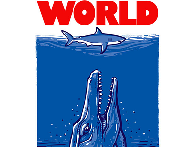 'Jawrassic World' T-Shirt Design dinosaurs illustration jurassic world mosasaurus t shirt t shirt design