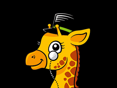 Imguraffe character design cute giraffe illustration vector