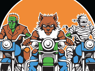 Monster Bikers Illustration