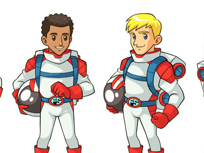Space Cadets character design illustration vector vector illustration