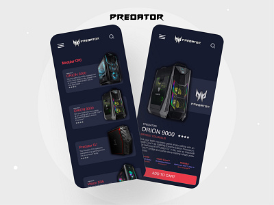 PREDATOR MOBILE UI branding ui ux