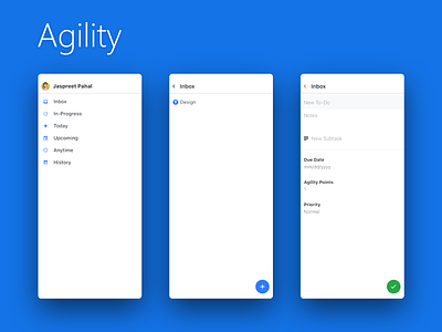 Agility - Todo App app design ui