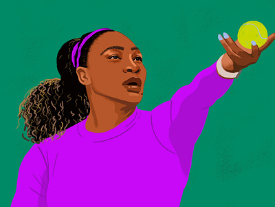 Serena Williams illustration portrait illustration serena williams tennis