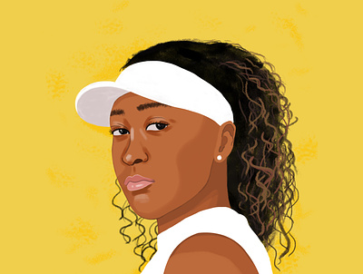 Naomi Osaka illustration naomi osaka portrait illustration tennis