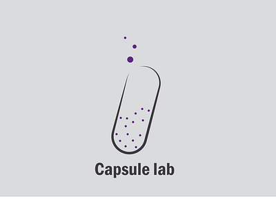 Capsule lab capsule colorfullogo design flatlogo lab laboratory logo minimal