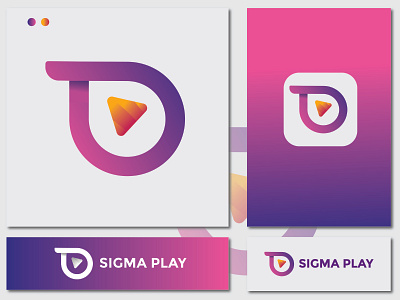 SIGMA PLAY app icon app logo brand identity branding concept design concept eye catchy logo flat design graphic design icon logo logo design media play minimalist logo mission logo play button sigma simple design