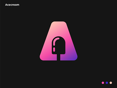 Acecream abstract logo app icon best shot brand dribbble dribbble best shot entrepreneur flat graphicdesign icecream icecream lover letter a logo minimalist mobile app modern negativespace smart startup uiux