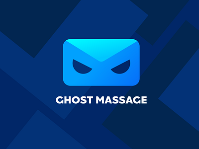 Ghost Massage app icon brand identity branding business brand business logo e commerce used email ghost hunter logo logo design minimal minimalist monogram top rated logo trend 2021 unused vector website logo