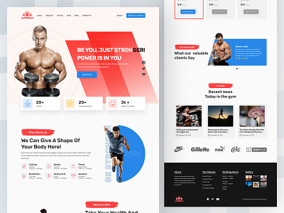 Fitness agency website design exploration