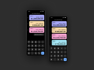 DailyUI #004 | Currency calculator app app design calculator colours dailyui mobile design product design typography ui ui design ux design web design