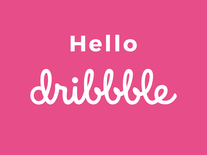 Dribbble Debut aftereffects animation illustration lettering animation logo motiondesignschool motiongraphics script typography typography vector write on effect