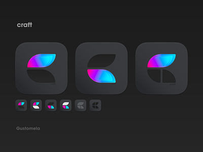 Craft icons app icon craft craft.do dark icon icon design icons logo macos icon