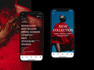 Clothing store — mobile app design app clothing dark ui design fashion app fashion brand fashion design ios app minimalism shop store typography