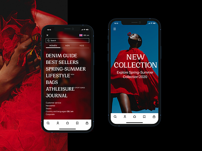 Clothing store — mobile app design