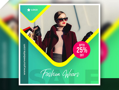 Instagram template for fashion wear creative design facebook post fashion instagram template post social media post template
