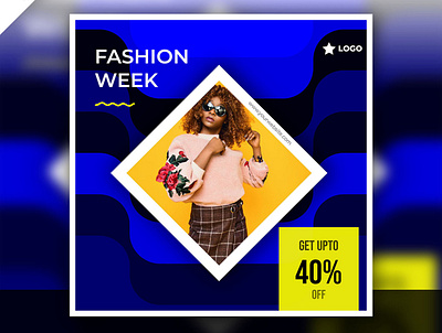 Fashion week template for social media creative design facebook post fashion instagram template post social media post template