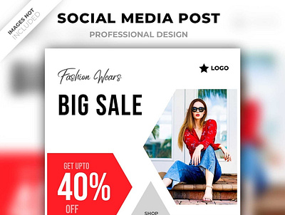 Fashion wear instagram post template creative design facebook post fashion instagram template post social media post template