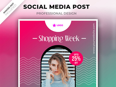 Instagram post template for shopping week