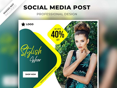 Instagram template for stylish wear with abstract background brand branding creative design facebook post fashion instagram post logo modern post sale social media social media post template