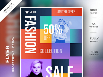 Fashion template a4 brand creative flyer fashion fashion flyer flyer flyer design flyer psd flyer template high resolution identity modern sale smart object