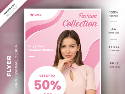 Flyer template for fashion collectionx by Graphic Arena on Dribbble