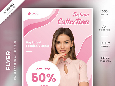 Flyer template for fashion collectionx a4 brand creative flyer fashion fashion flyer flyer flyer design flyer psd flyer template high resolution identity modern sale smart object