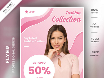 Flyer template for fashion collectionx