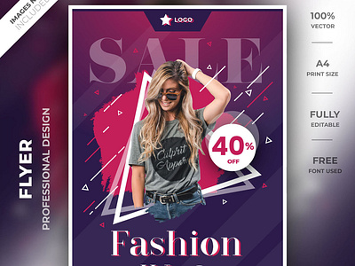 Fashion flyer template design