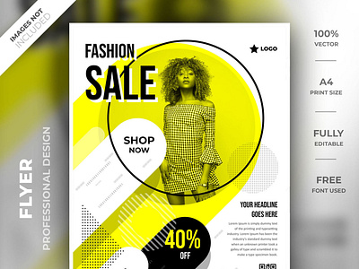 Fashion flyer template