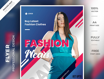 Fashion flyer a4 brand creative flyer fashion fashion flyer flyer flyer design flyer psd flyer template high resolution identity modern sale smart object