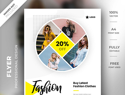 Fashion flyer summer collection a4 brand creative flyer fashion fashion flyer flyer flyer design flyer psd flyer template high resolution identity modern sale smart object