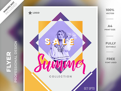 Summer collection fashion flyer brand creative flyer fashion fashion flyer flyer flyer design flyer psd flyer template high resolution identity modern smart object